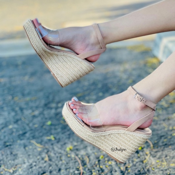 Clear strap Espadrille platform sandal - Picture 4 of 5